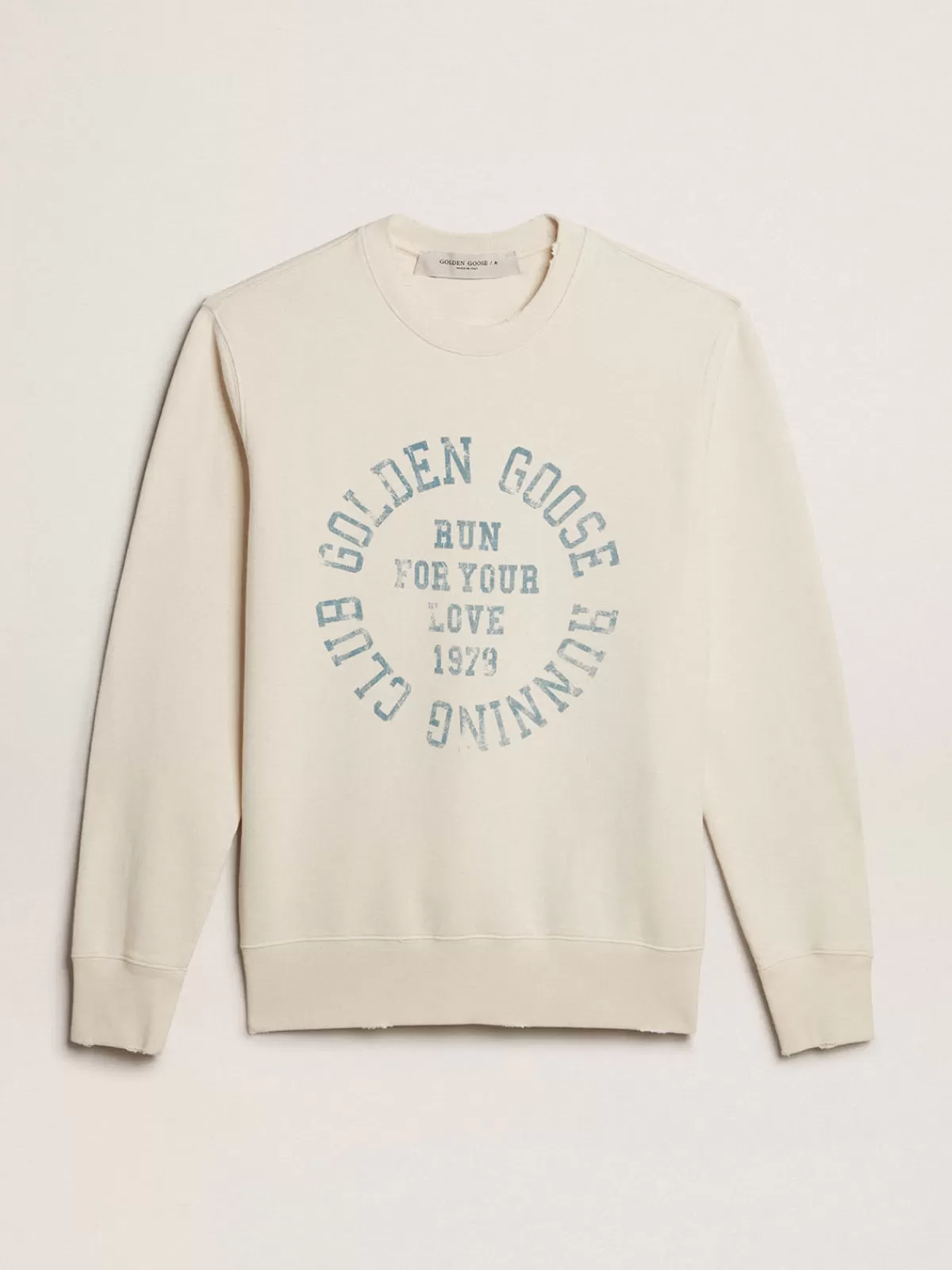 Golden Goose Aged white cotton sweatshirt agedwhite Discount