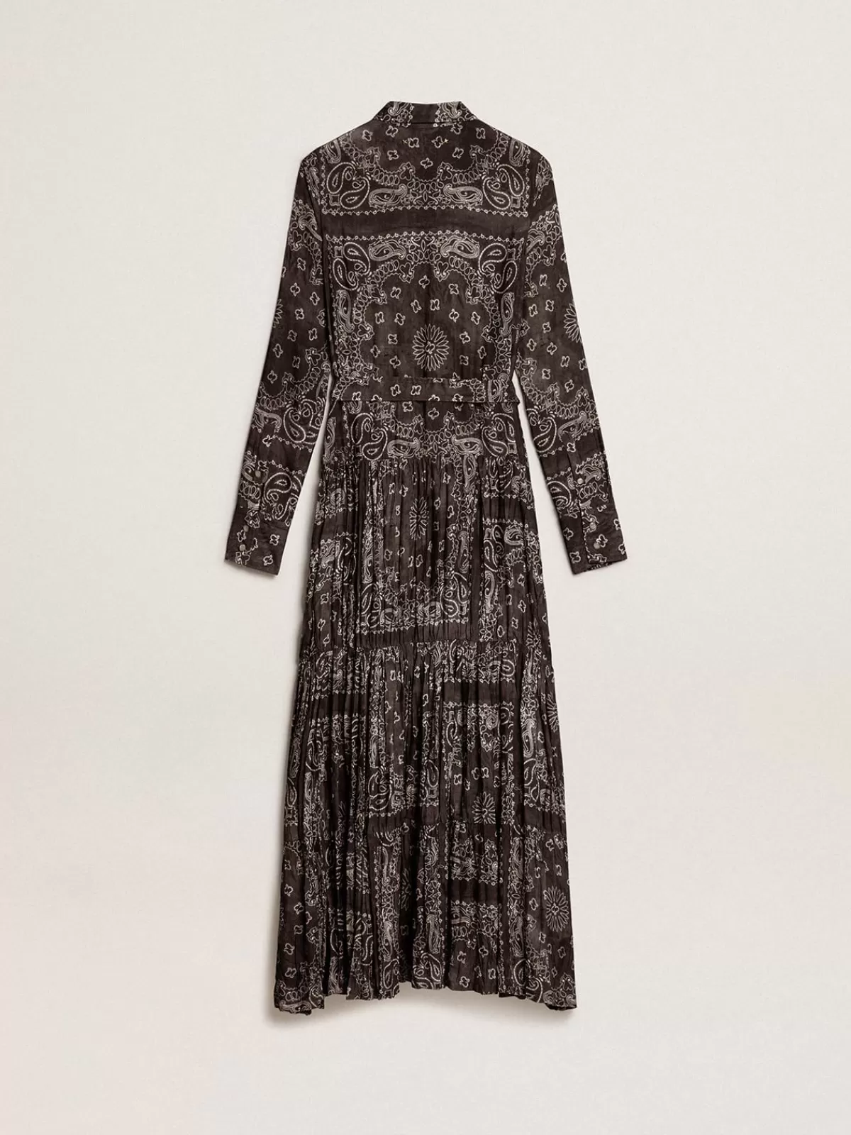 Golden Goose Anthracite-gray shirt dress with paisley print anthracitegray Hot