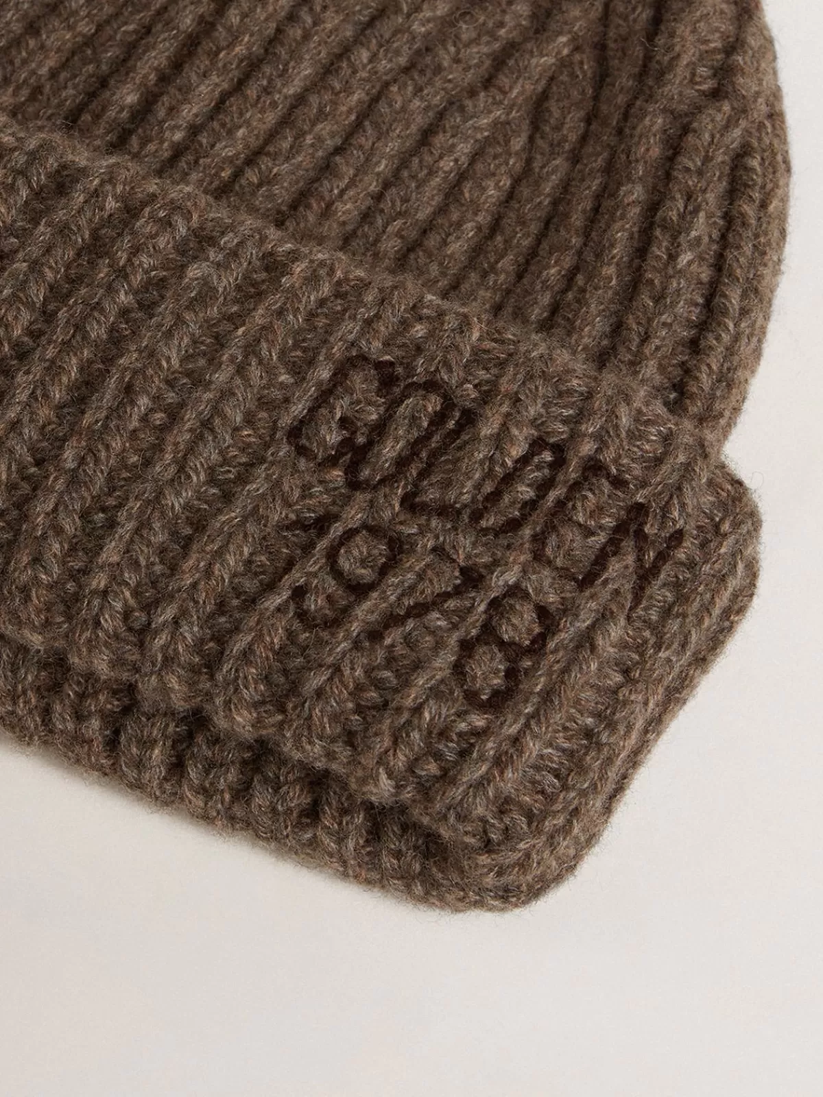 Golden Goose Ash brown beanie in cashmere blend wool ashbrown Discount