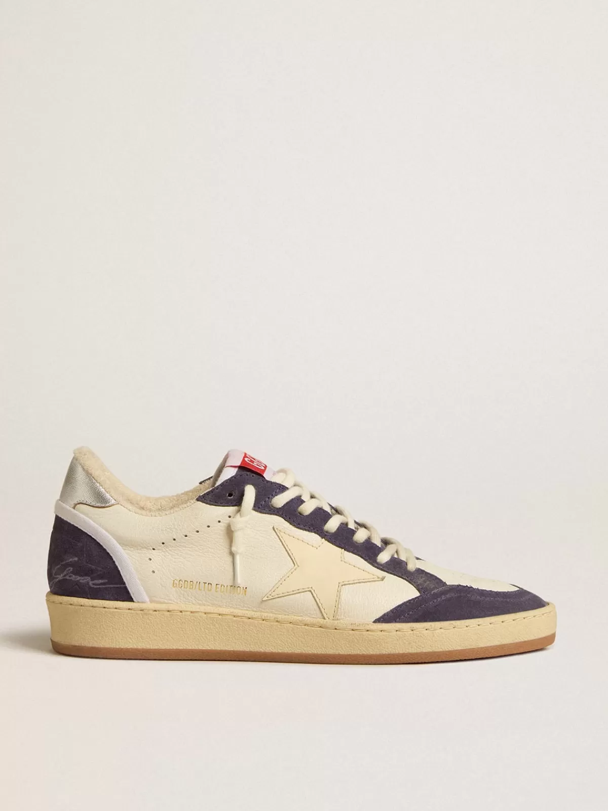 Golden Goose Ball Star LTD in nappa leather and suede with cream star and silver heel tab Store