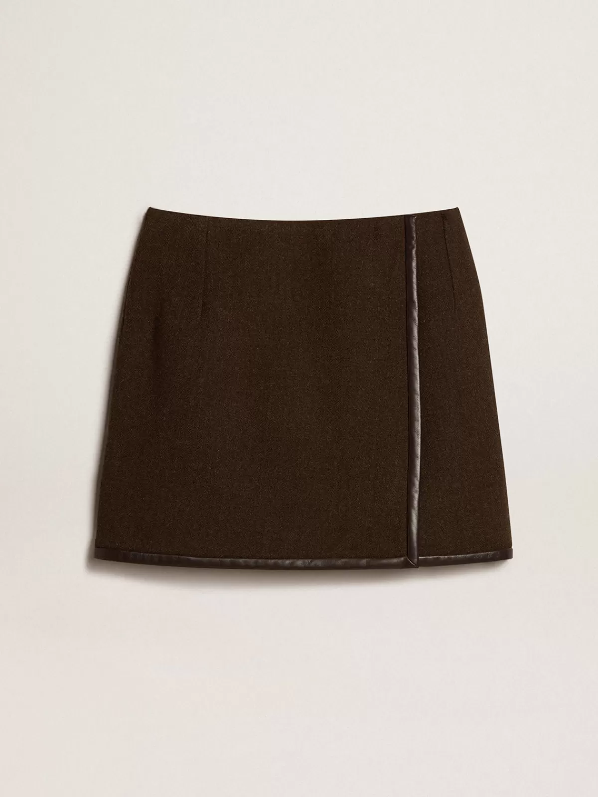 Golden Goose -colored wool miniskirt bark Hot