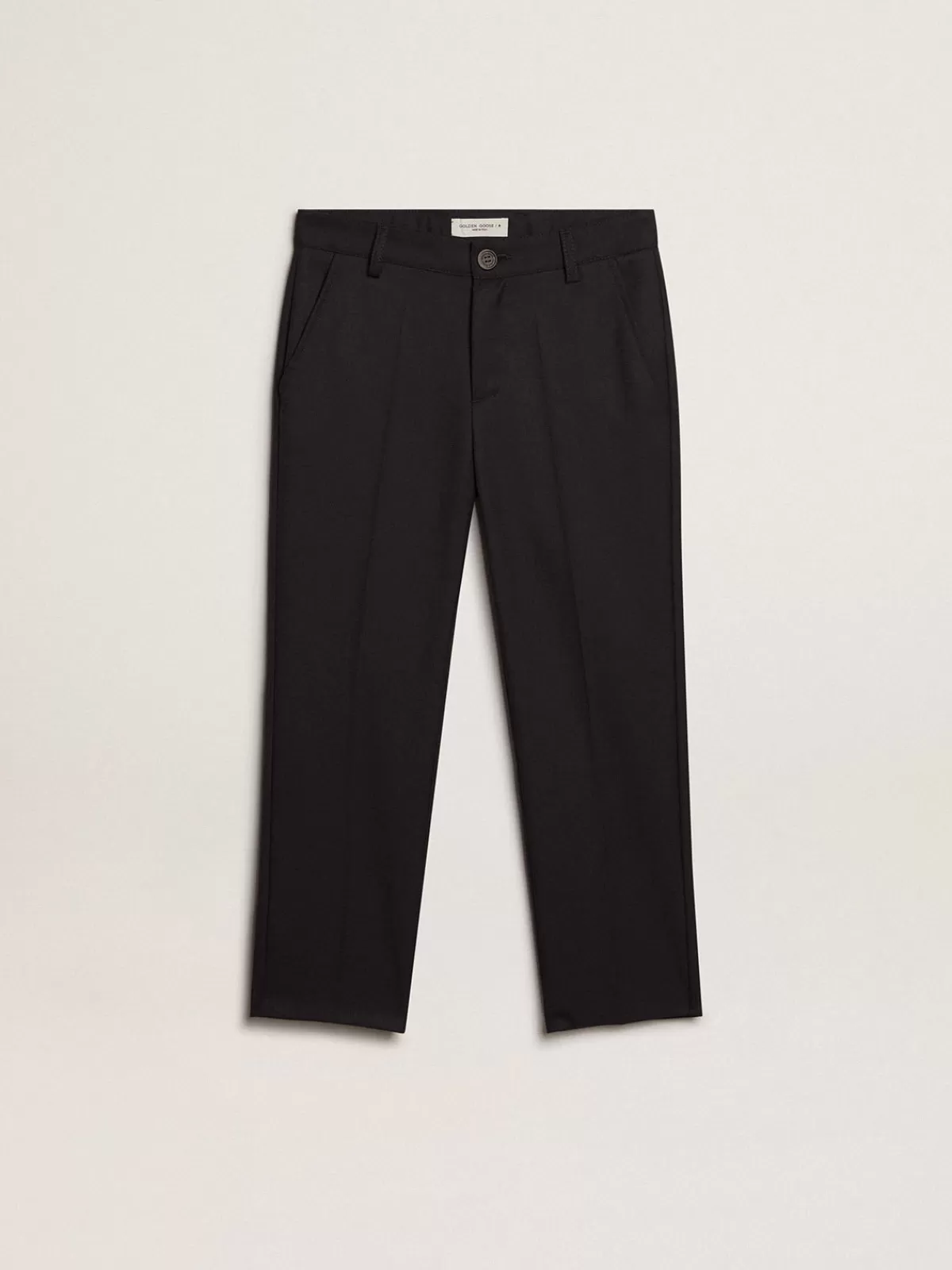 Golden Goose Boys’ pants in dark blue wool darkblue Fashion