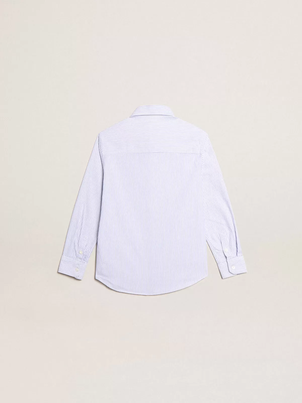 Golden Goose Boys’ shirt with light blue stripes whiteandlightblue Outlet