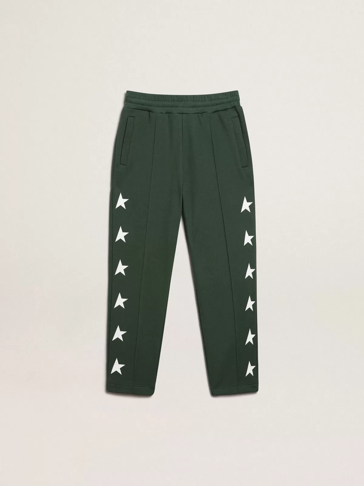 Golden Goose Bright green joggers with contrasting stars brightgreen Store