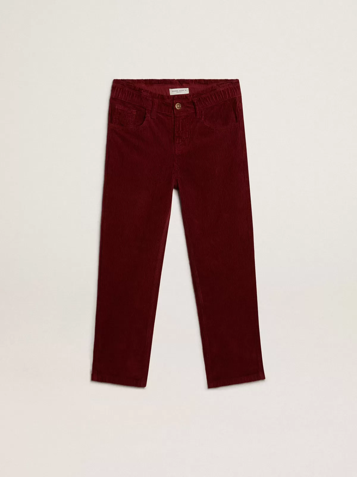 Golden Goose cotton wide-leg pants burgundy Best