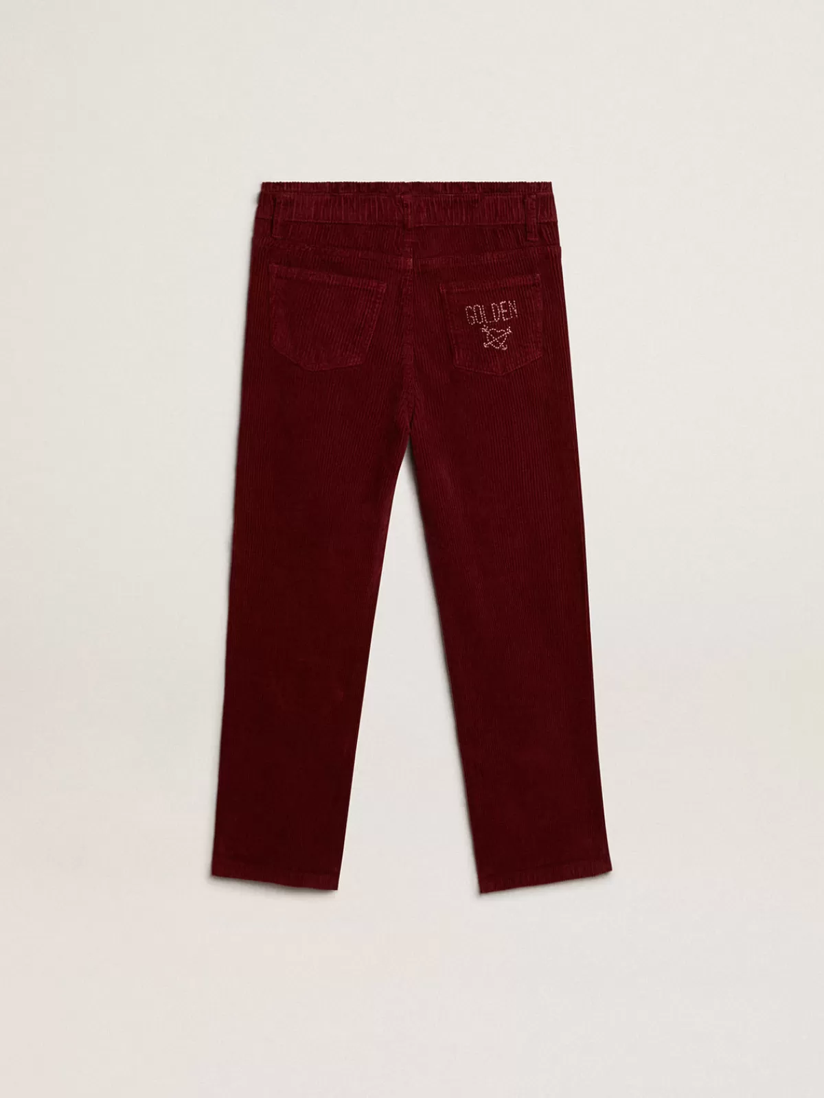 Golden Goose cotton wide-leg pants burgundy Best