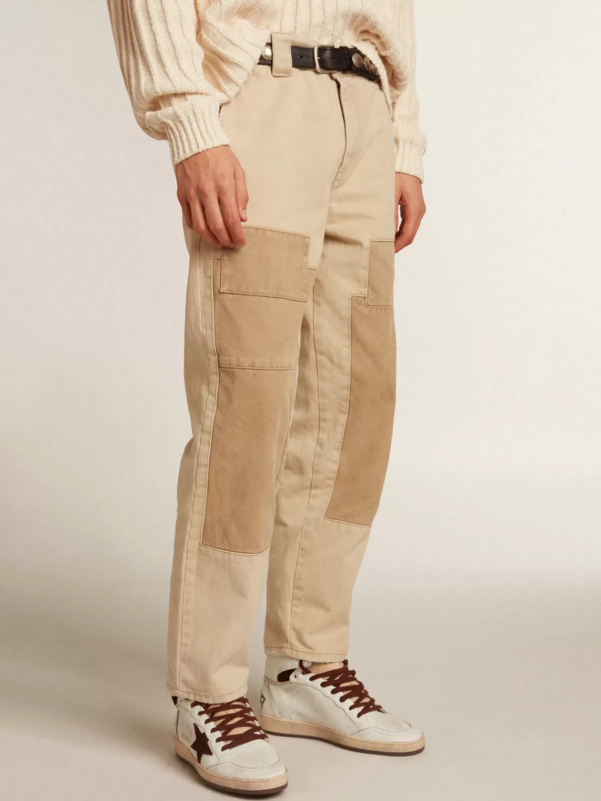 Golden Goose Cotton pants in mix beige Shop