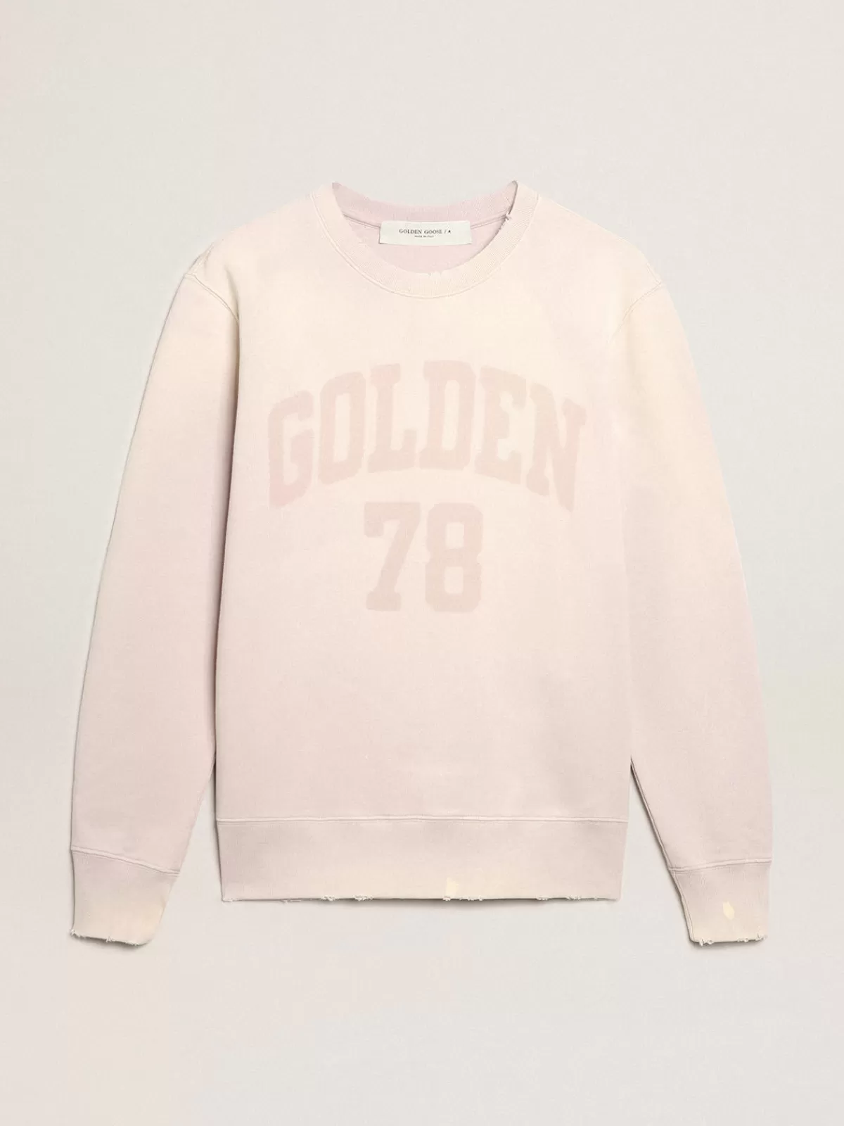 Golden Goose Distressed-finish pale pink sweatshirt palepink Best