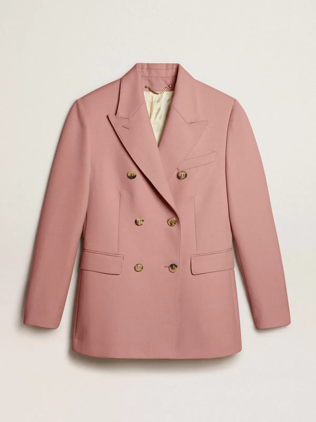 Golden Goose Double-breasted blazer in tailoring fabric pink Clearance