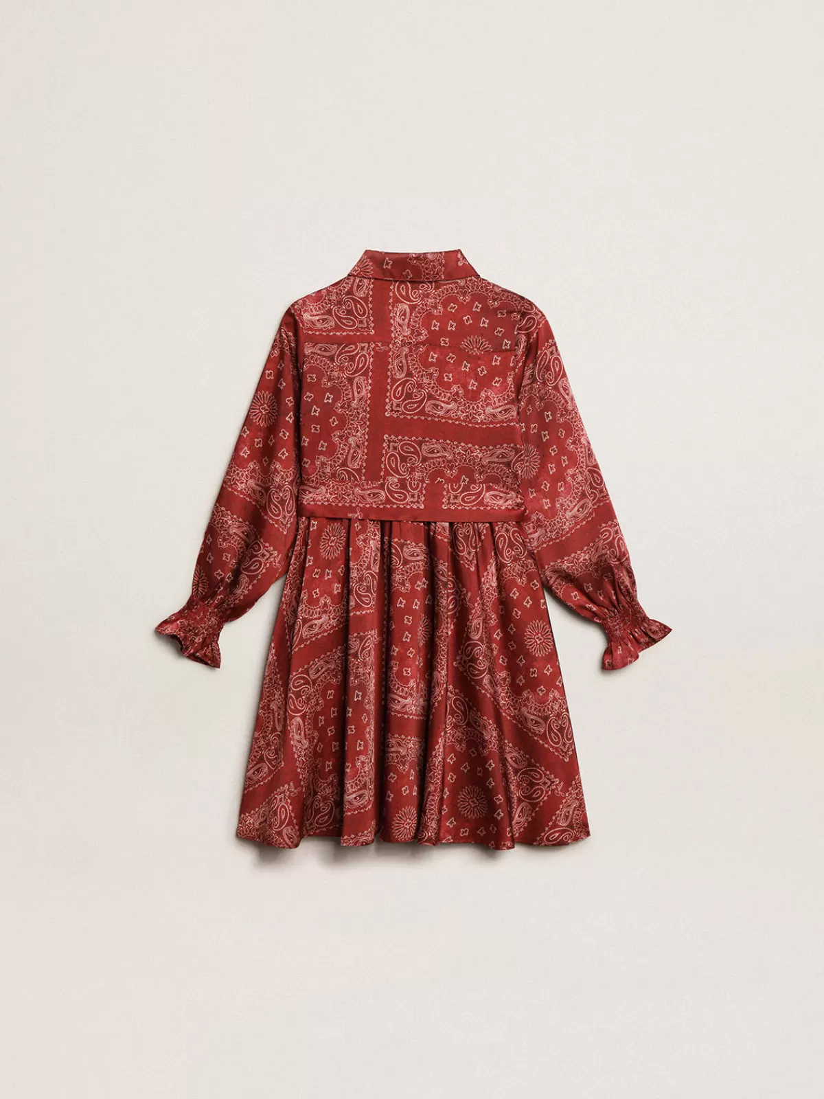 Golden Goose Girls’ shirt dress with paisley print burgundy Shop