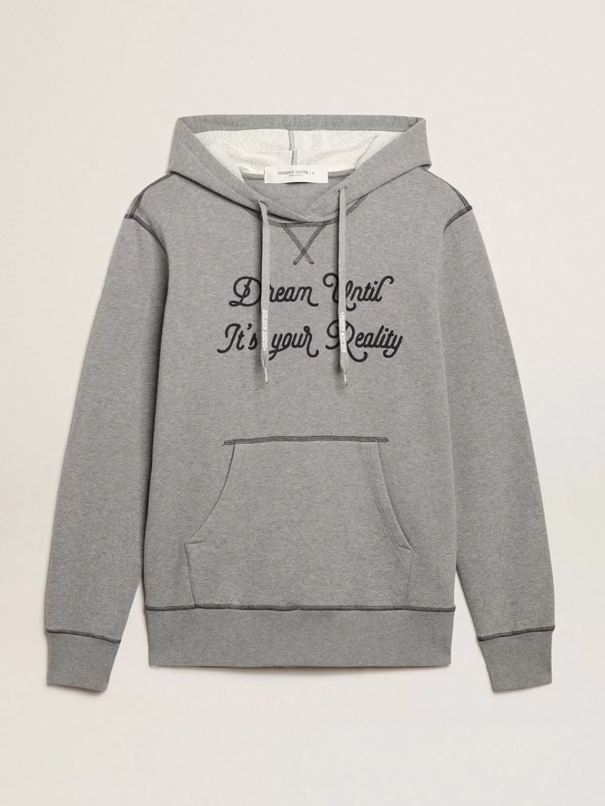 Golden Goose Gray melange cotton sweatshirt with hood graymelange Online