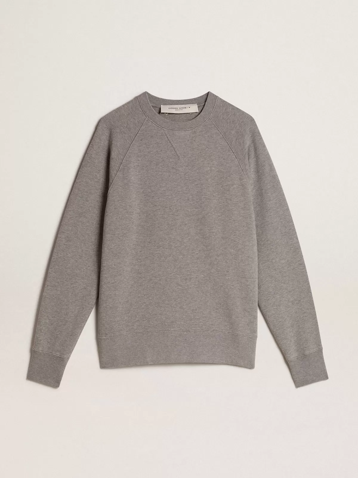 Golden Goose Gray melange cotton sweatshirt with manifesto on the back graymelange Fashion