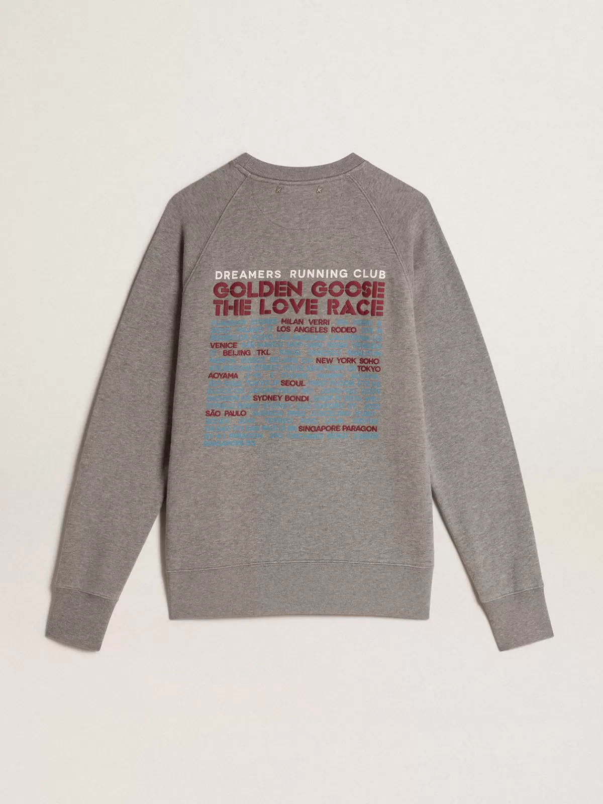 Golden Goose Gray melange cotton sweatshirt with manifesto on the back graymelange Fashion