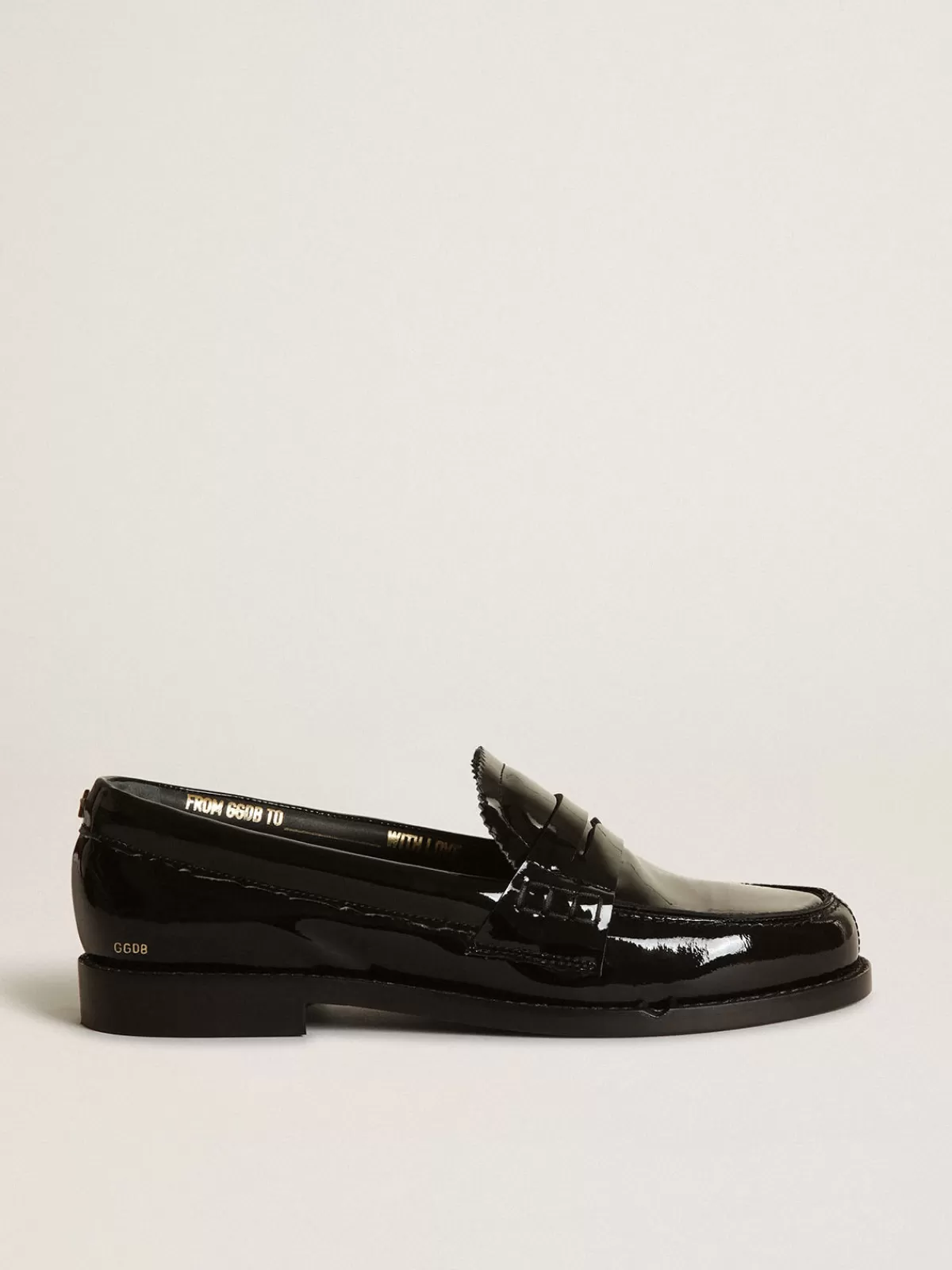 Golden Goose Jerry loafer in black patent leather darkgreen Discount