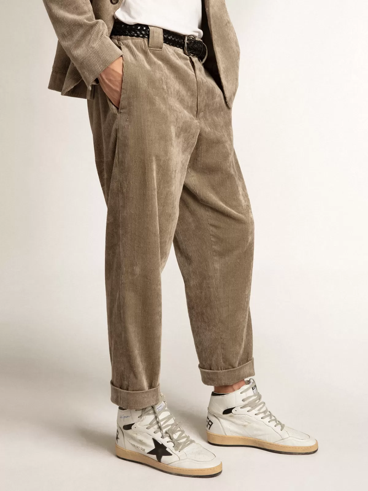 Golden Goose Light beige corduroy pants lightbeige Sale