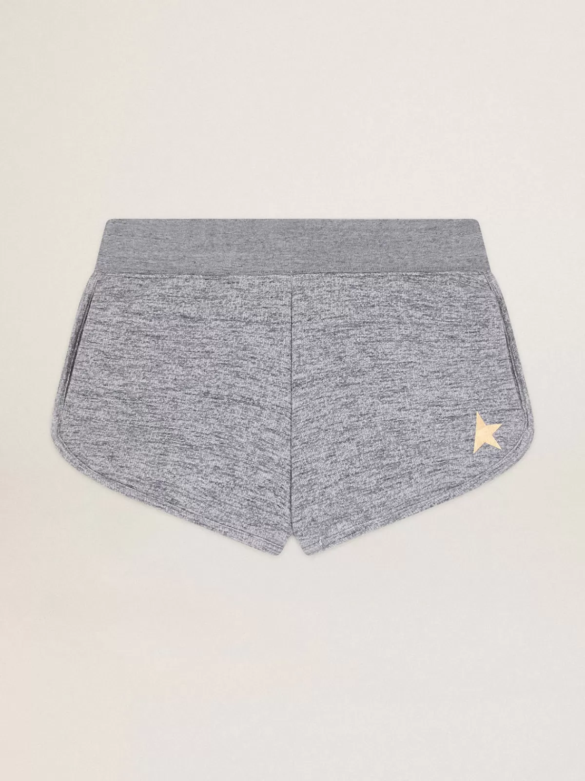 Golden Goose Melange gray shorts with gold star melangegray Fashion