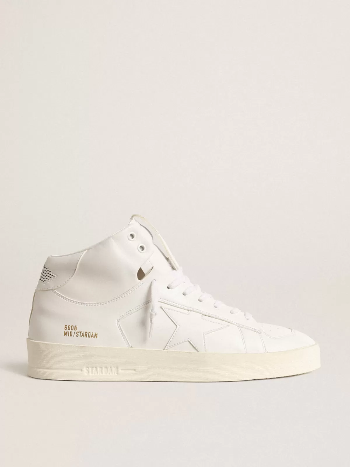 Golden Goose Men’s bio-based Mid-Stardan with white star and heel tab Cheap