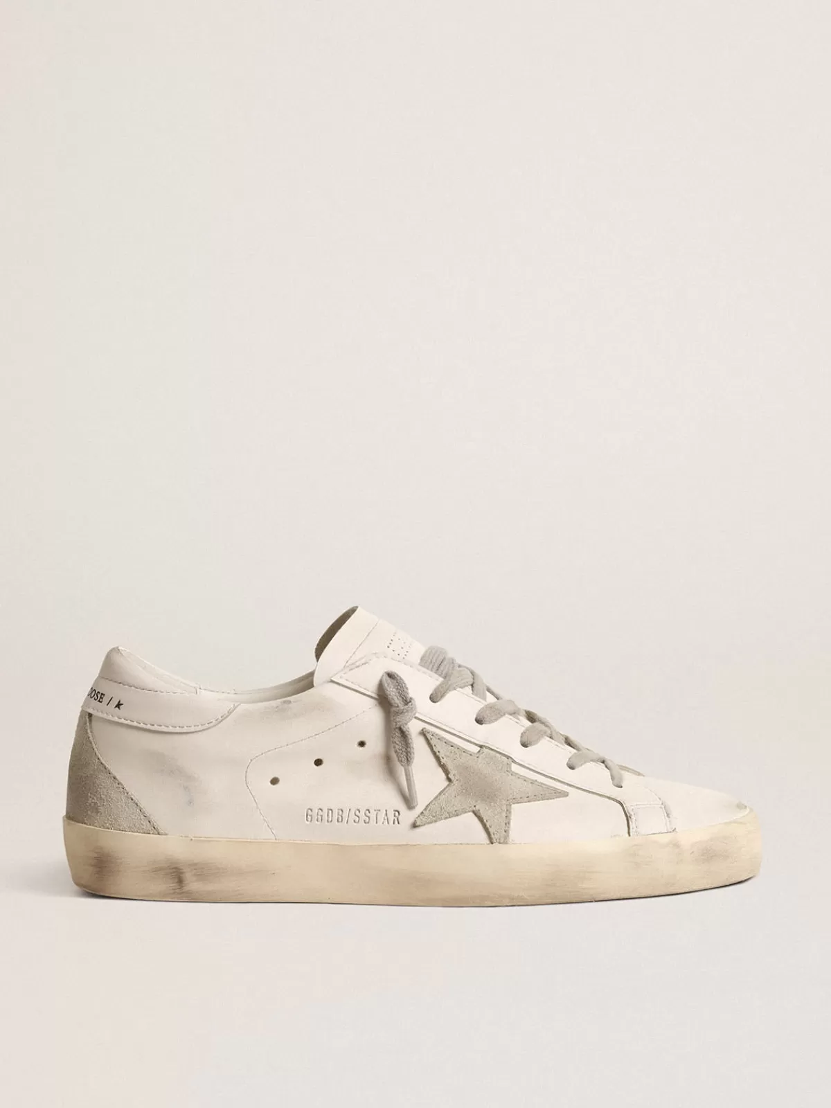 Golden Goose Men’s bio-based Super-Star with ice-gray suede star Cheap