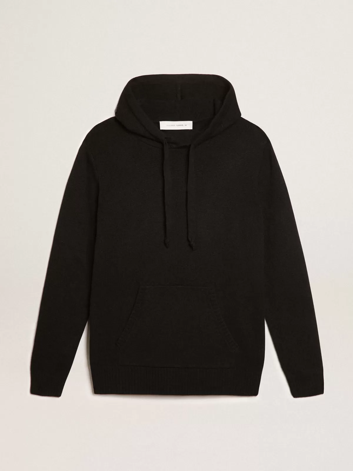 Golden Goose Men’s cashmere blend sweatshirt with hood black Fashion