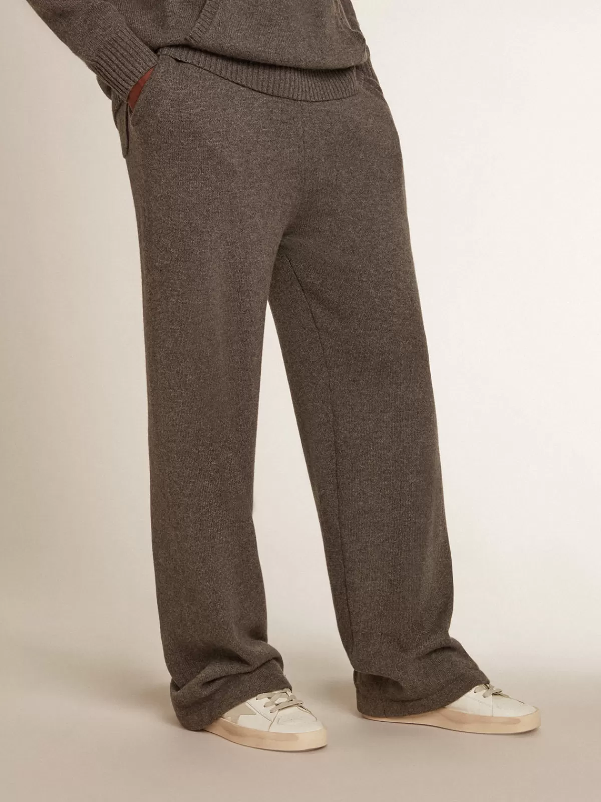 Golden Goose Men’s gray melange cashmere blend joggers graymelange Hot