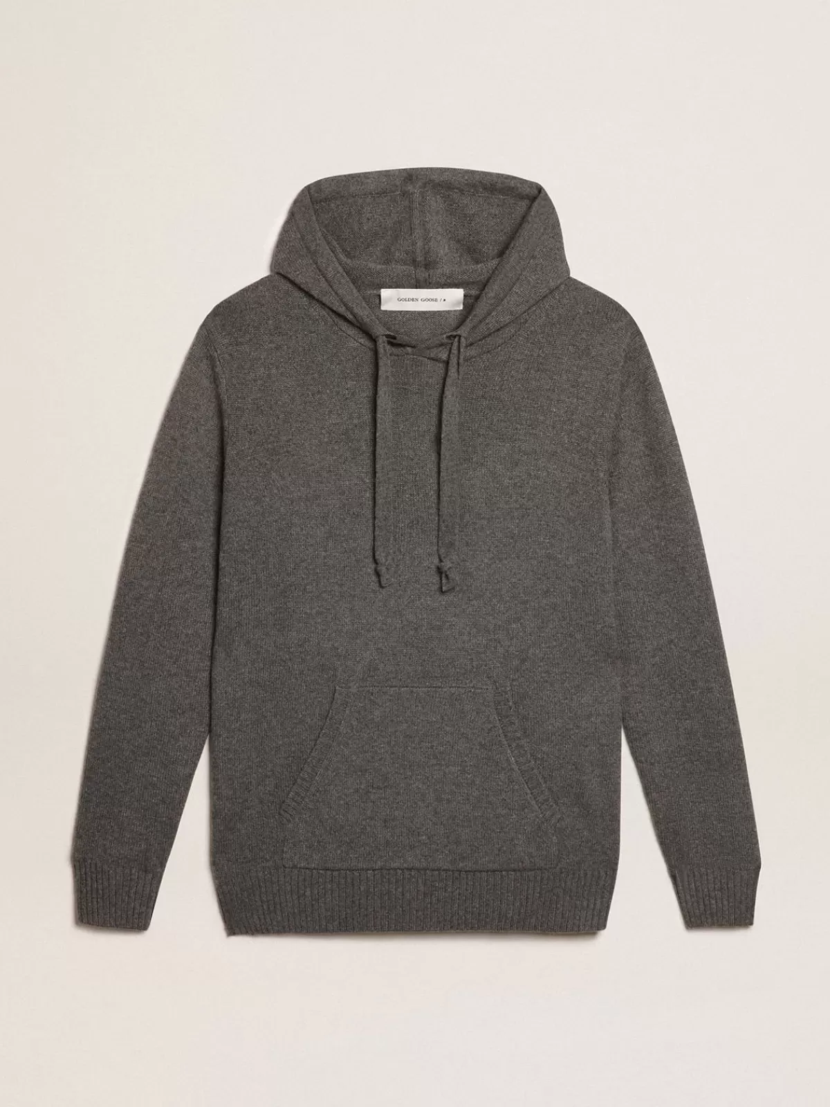 Golden Goose Men’s gray melange cashmere blend sweatshirt with hood graymelange Hot