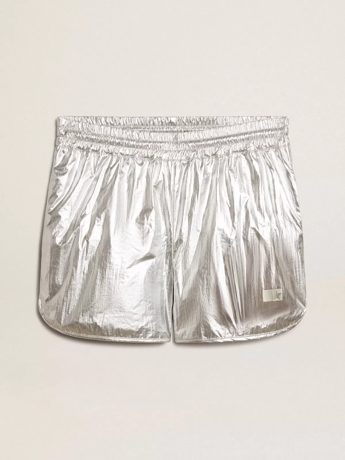 Golden Goose Men's running shorts in fabric silver Online