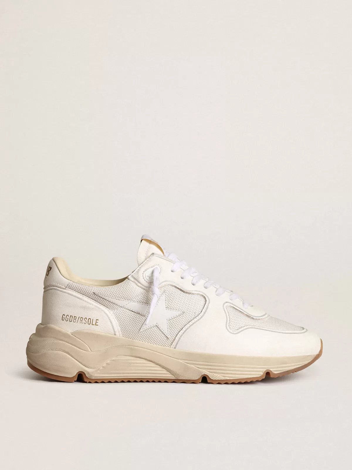 Golden Goose Men's Running Sole in mesh and white nappa Hot