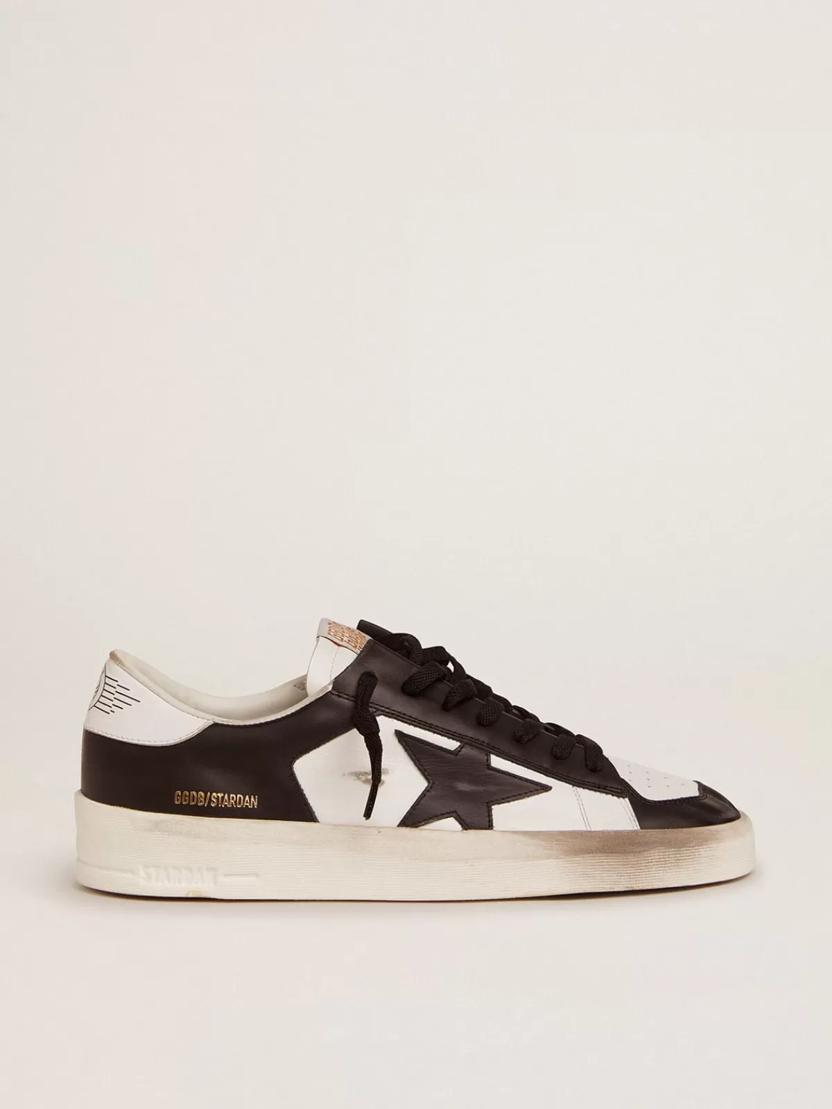 Golden Goose Men's Stardan in white and black leather blackandwhite Discount