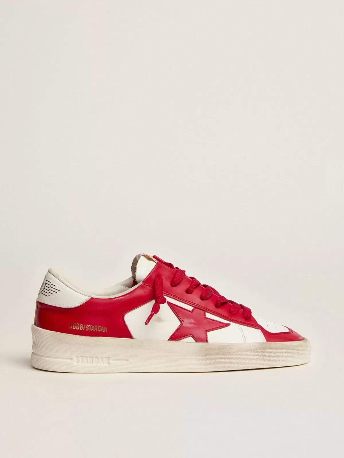 Golden Goose Men's Stardan in white and red leather darkblue Online