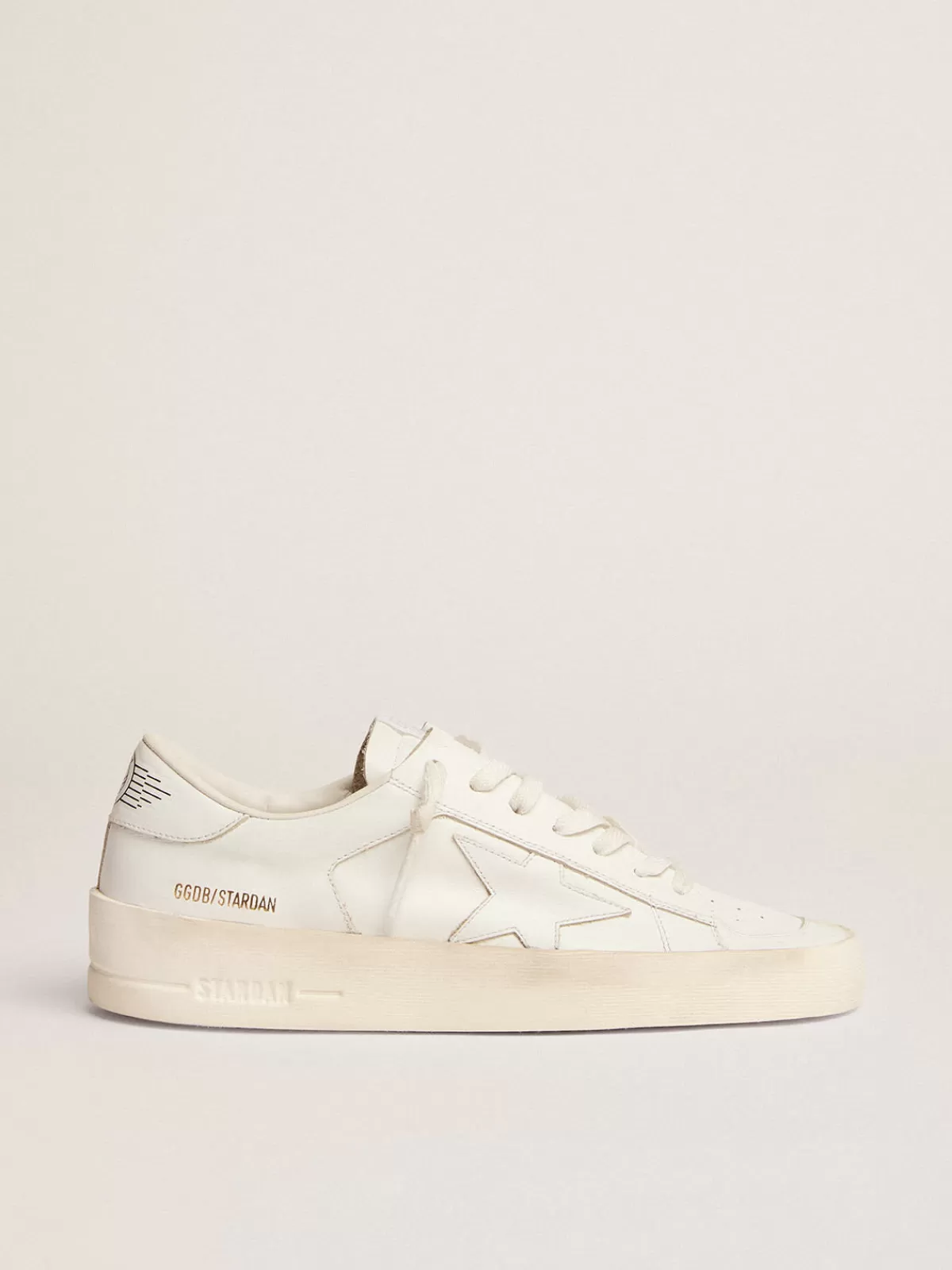 Golden Goose Men's Stardan in white leather Cheap