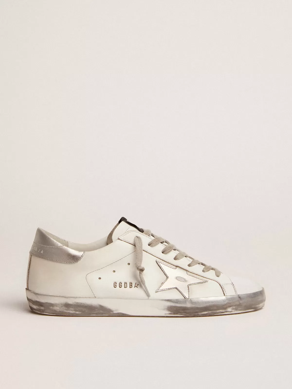 Golden Goose Men's Super-Star with laminated star and heel tab Clearance