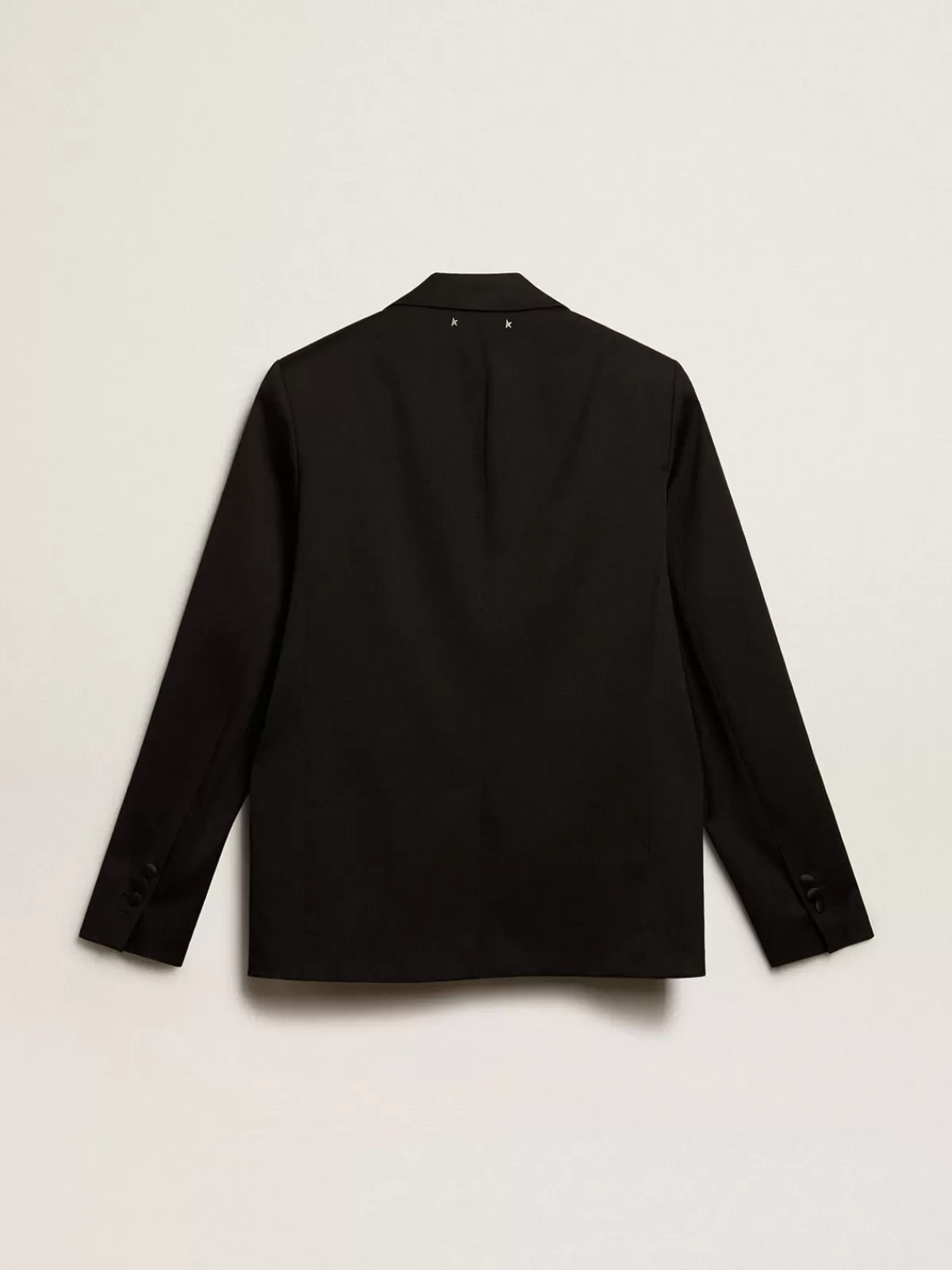 Golden Goose Men’s tuxedo jacket in wool gabardine black Best