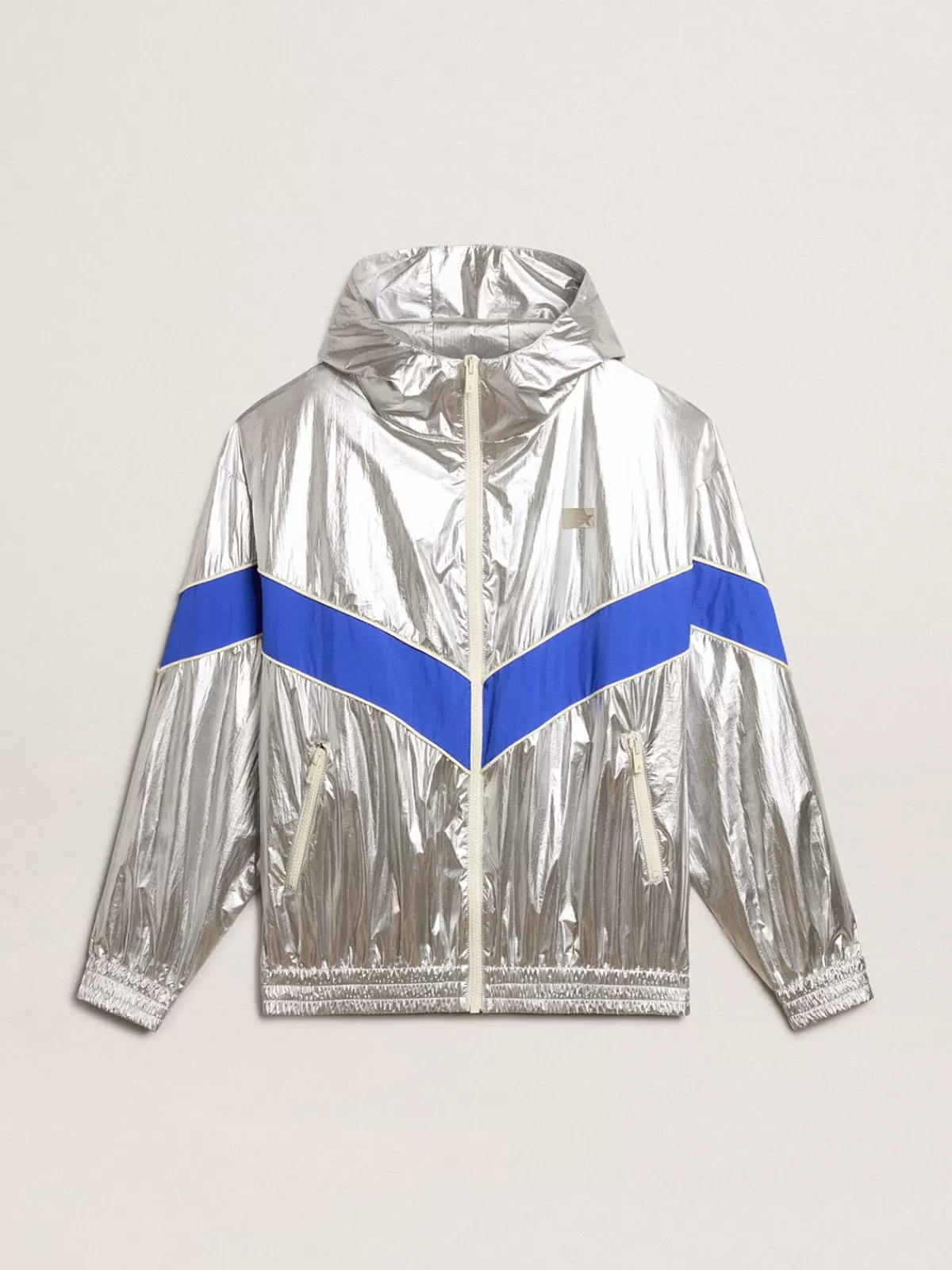 Golden Goose Men's windcheater in technical fabric silver Online