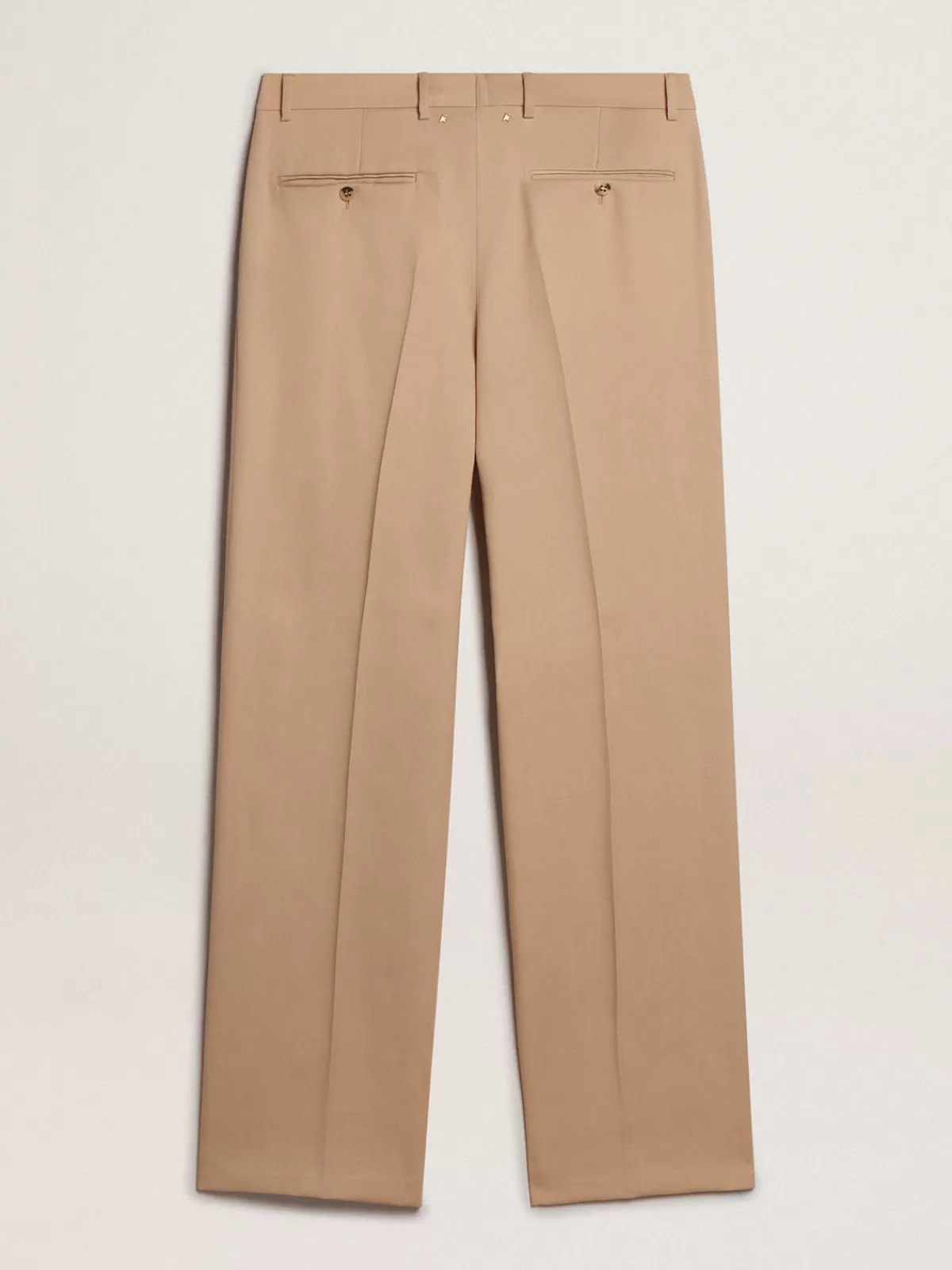 Golden Goose Men’s wool gabardine pants in sand New