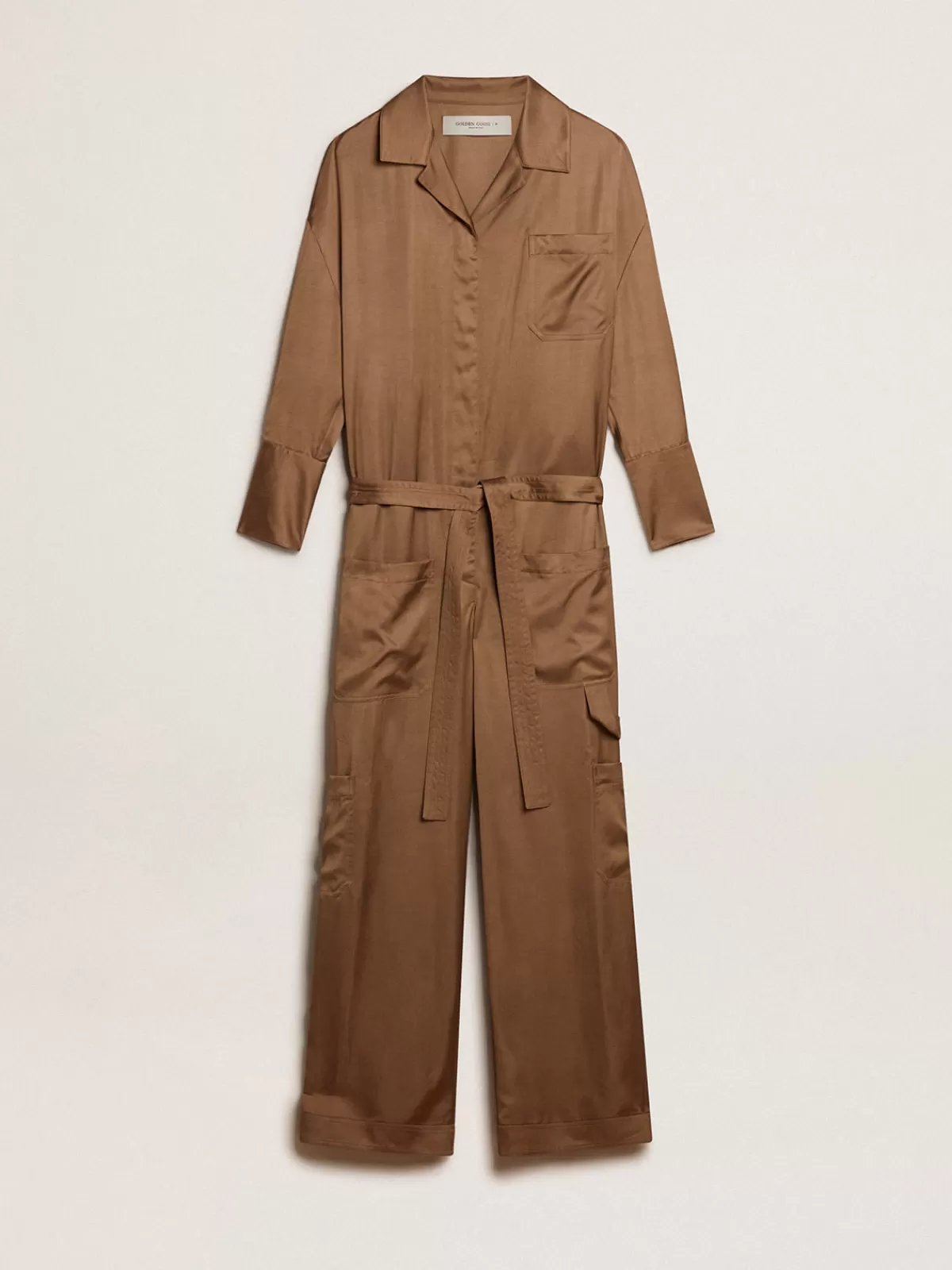 Golden Goose Mocha-beige viscose jumpsuit mochabeige Outlet