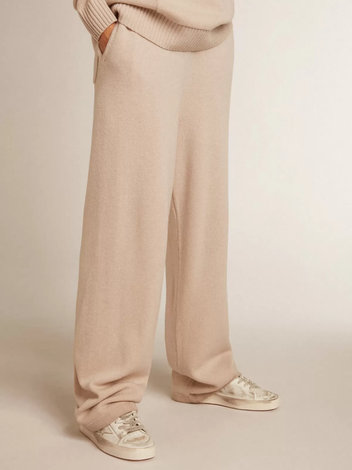 Golden Goose Natural white cashmere blend women’s joggers naturalwhite Clearance