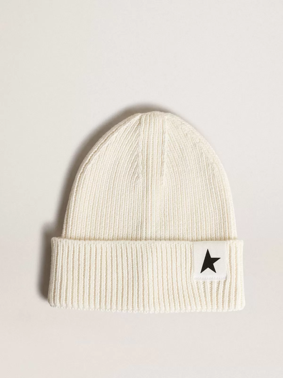 Golden Goose cotton beanie with contrasting black star off-white Fashion