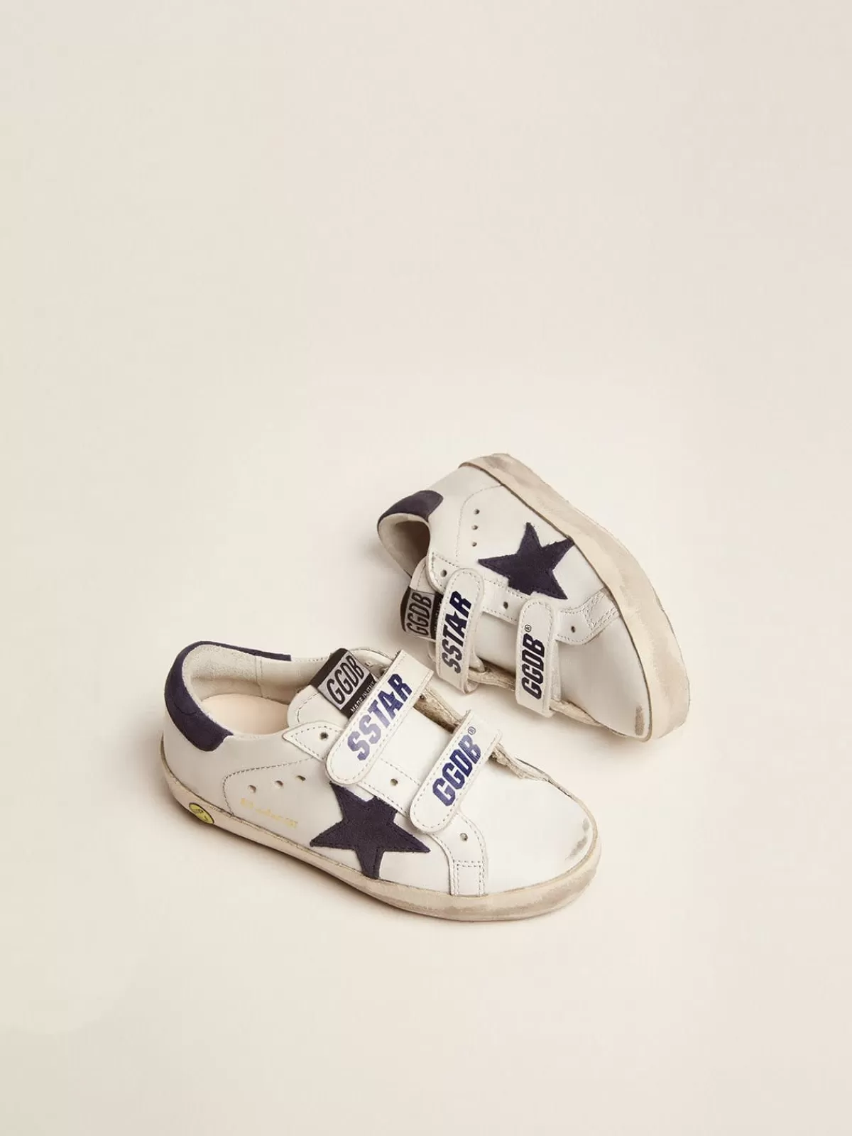 Golden Goose Old School with dark blue inserts in suede Store