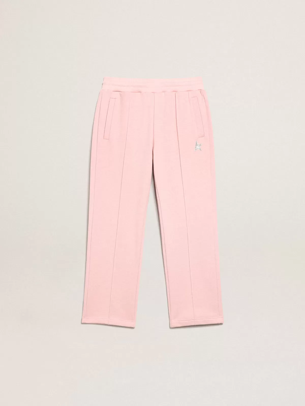 Golden Goose joggers with glitter star on the front pink Best