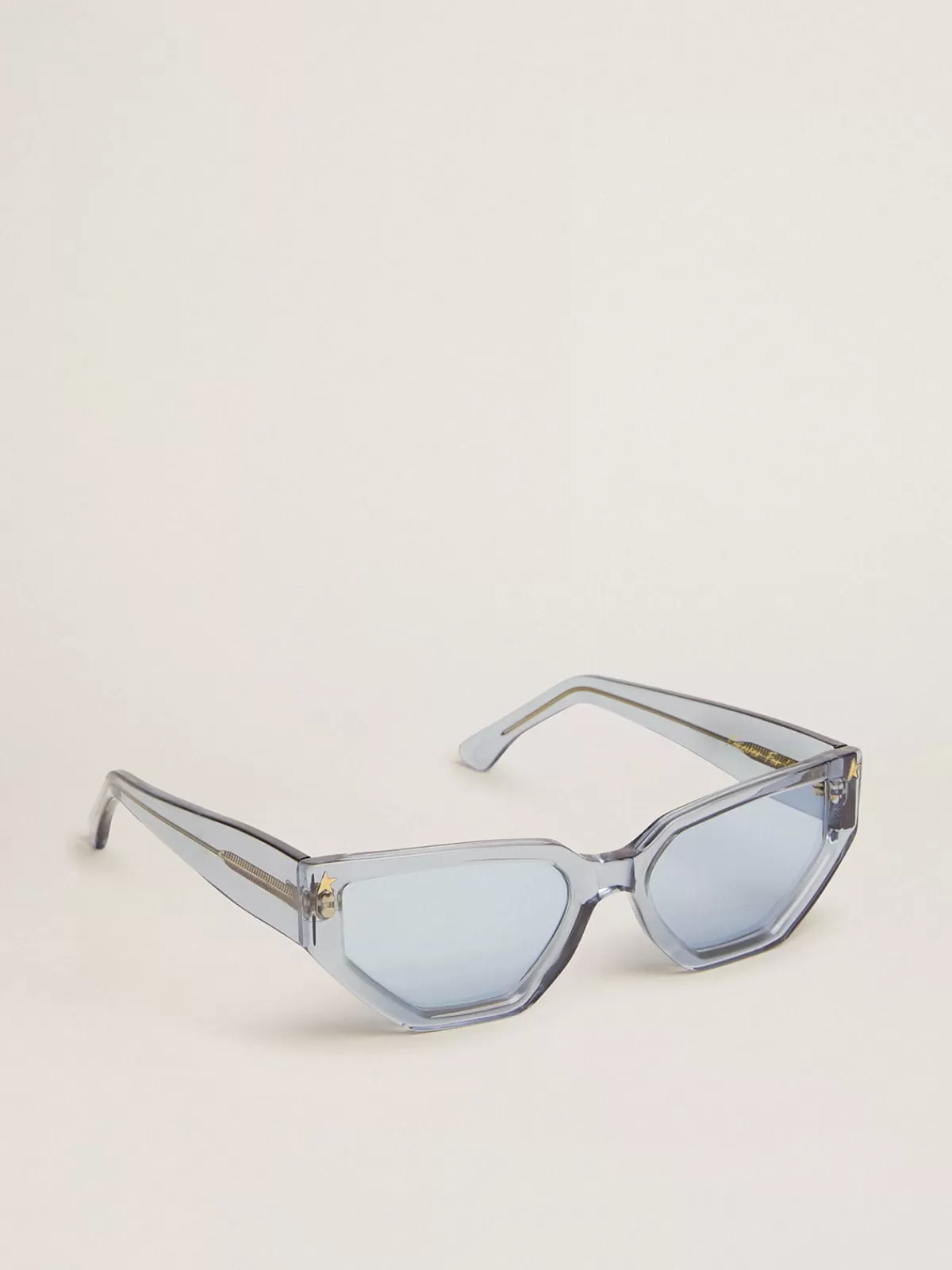 Golden Goose Rectangular-style Sunframe Jackie with clear baby blue frame clearbabyblue Discount