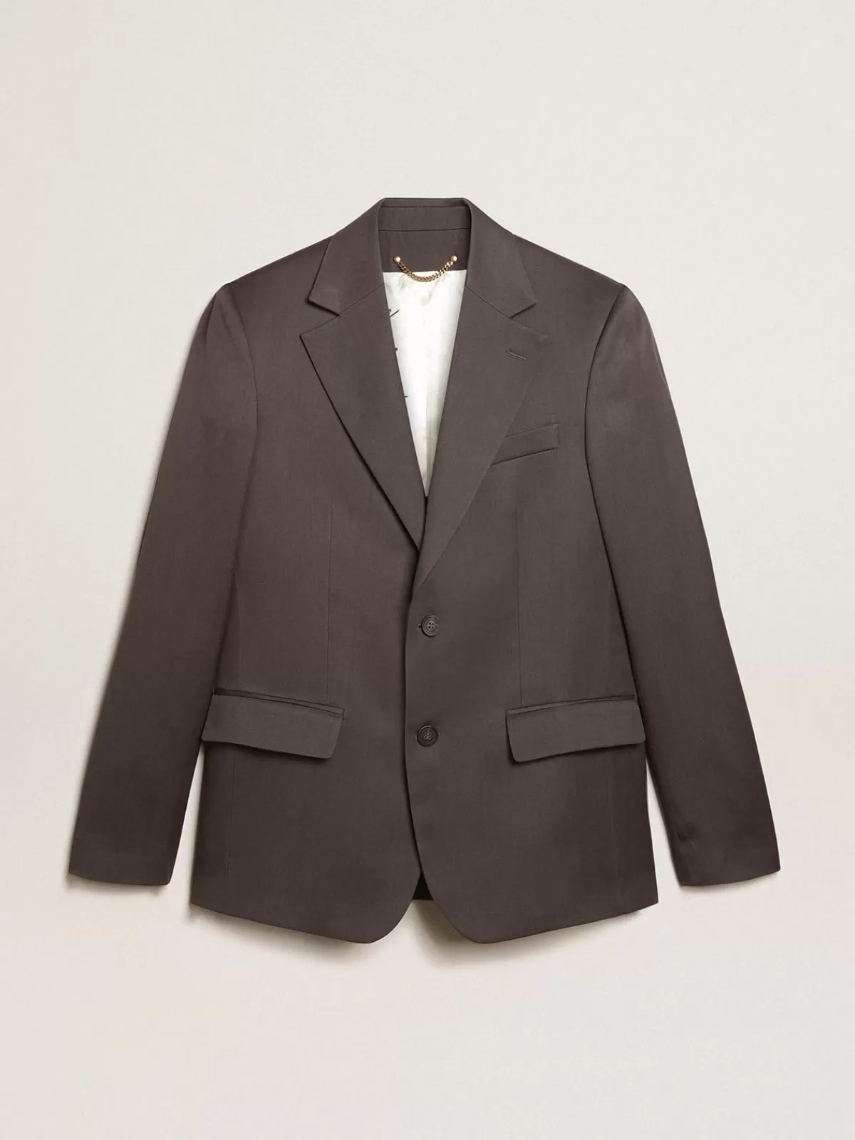 Golden Goose Single-breasted blazer in gray wool brightblue Flash Sale