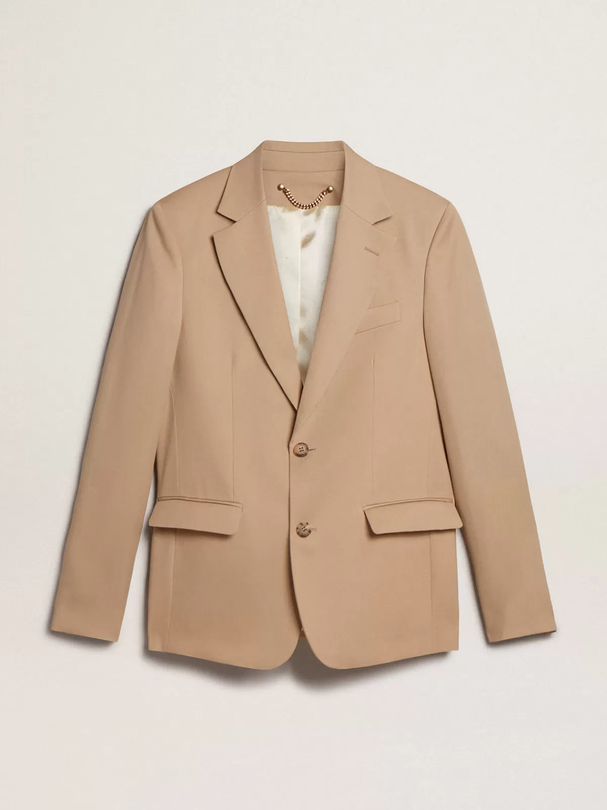 Golden Goose Single-breasted blazer in with horn buttons sand Cheap