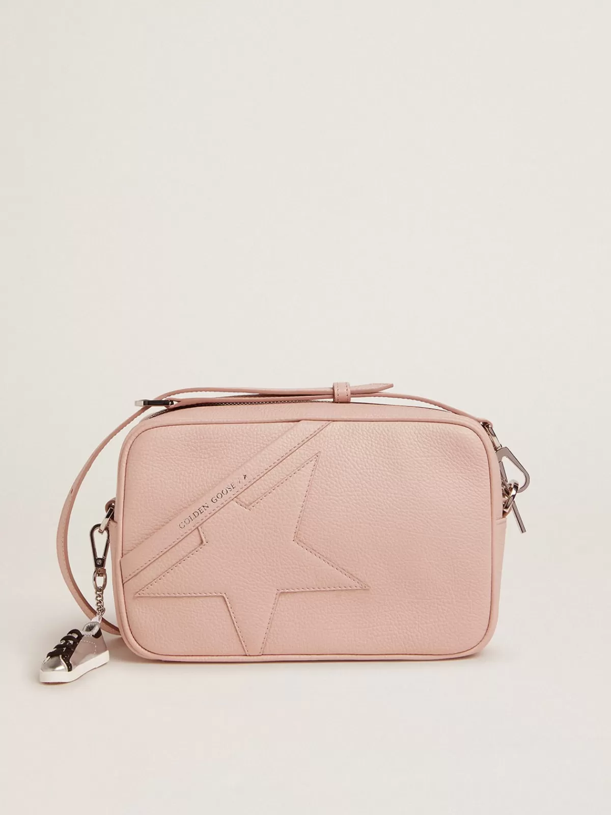 Golden Goose Star Bag in quartz-pink hammered leather with tone-on-tone star quartzpink Store