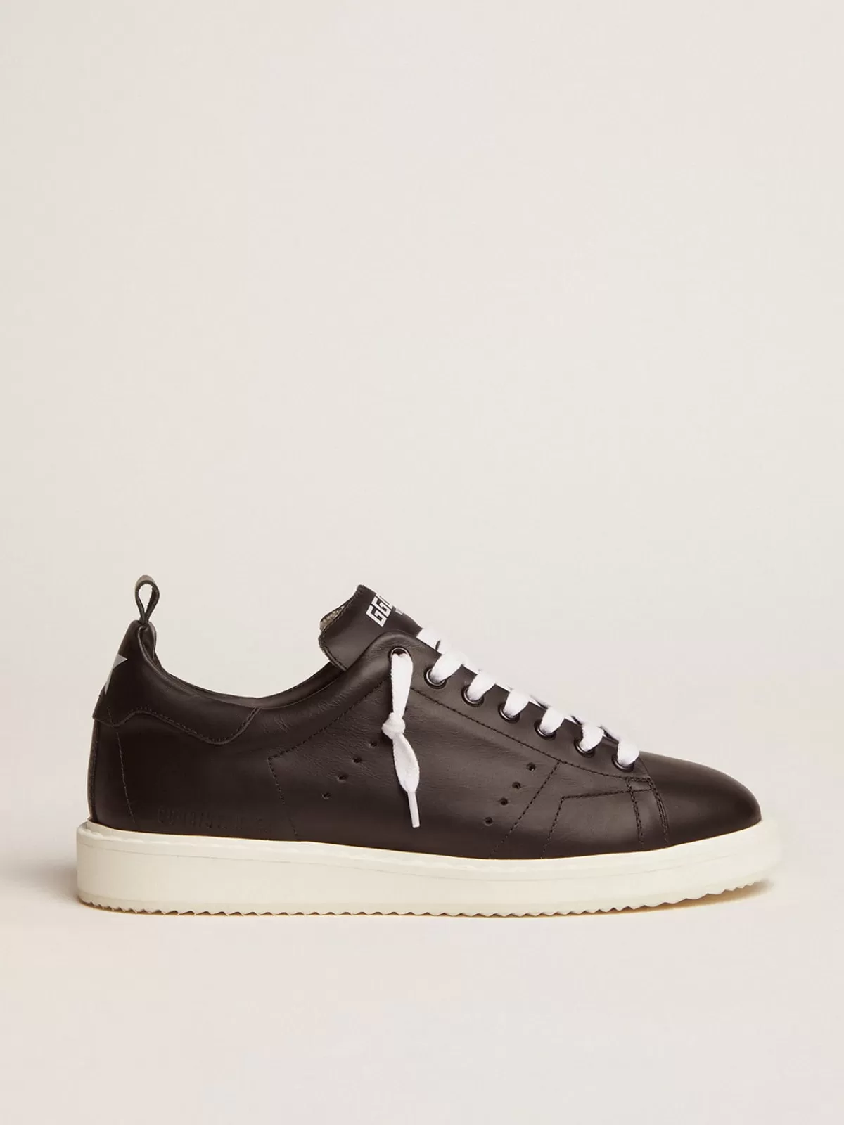 Golden Goose Starter sneakers in total black leather antiquesilver Fashion