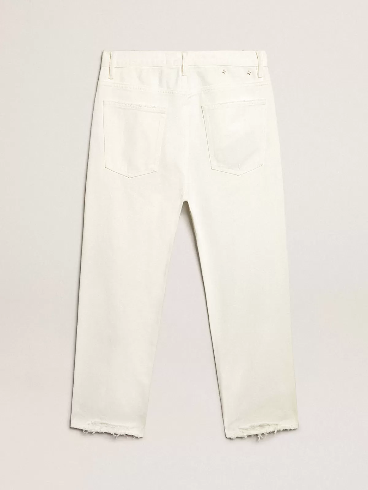 Golden Goose Stonewashed-effect white jeans lived-inwhite Shop