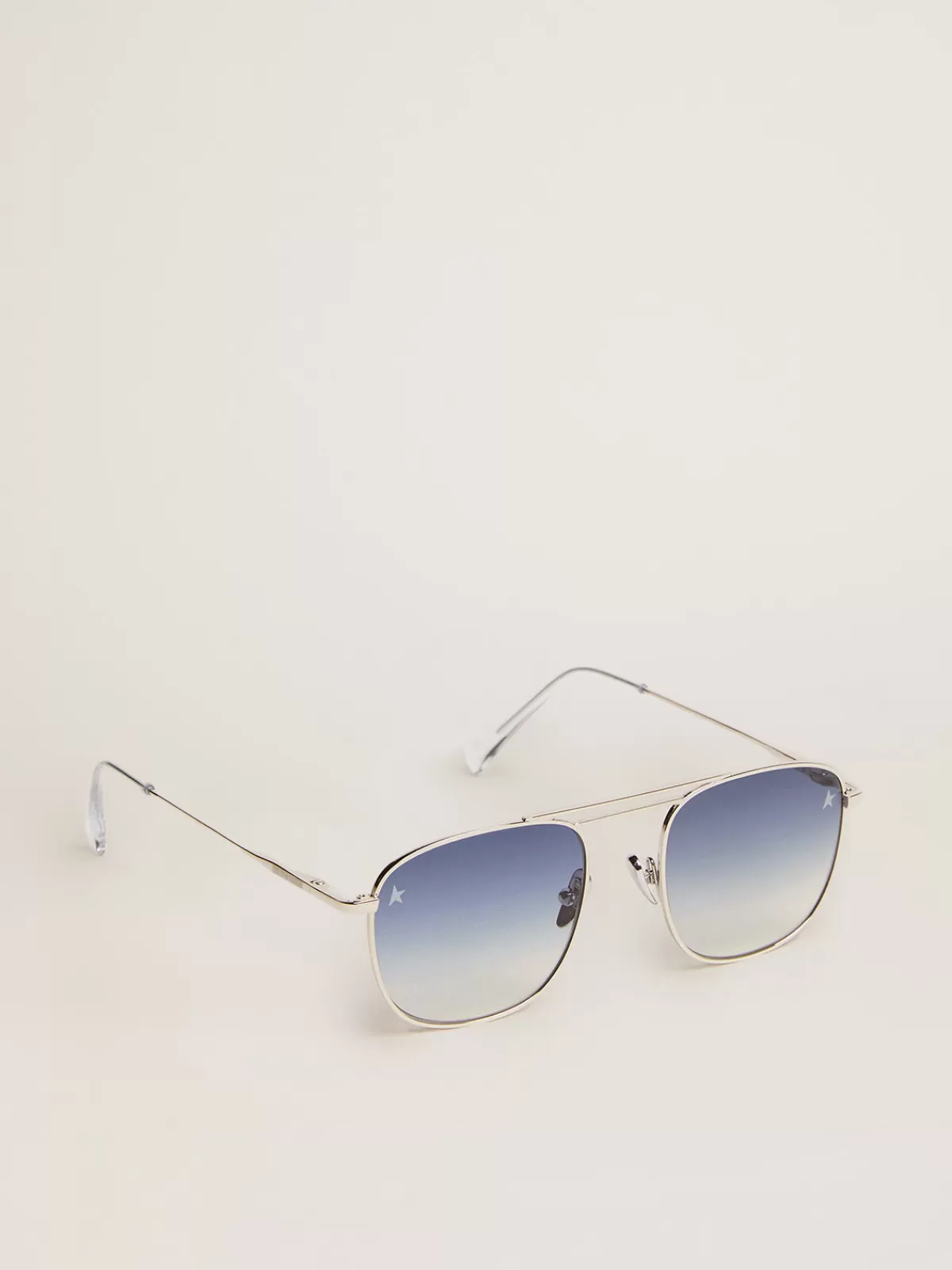 Golden Goose Sunframe Roger aviator model with frame silver New