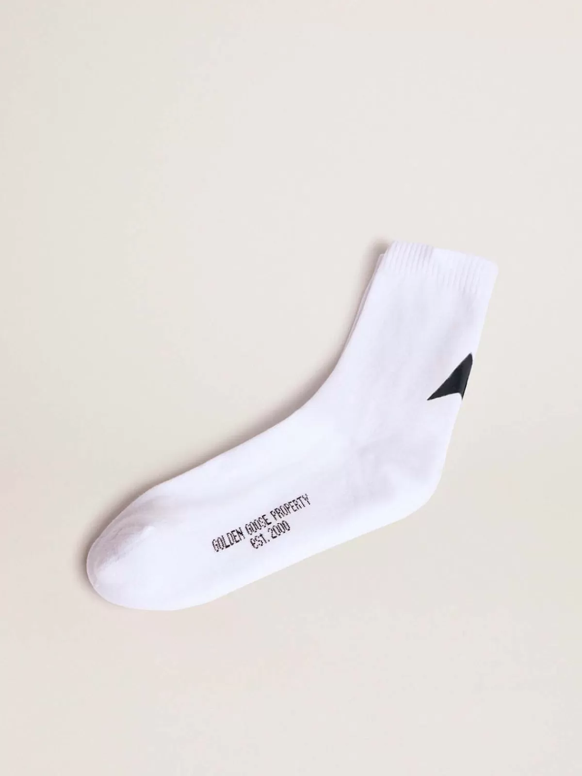 Golden Goose Star Collection socks with contrasting black star white Online