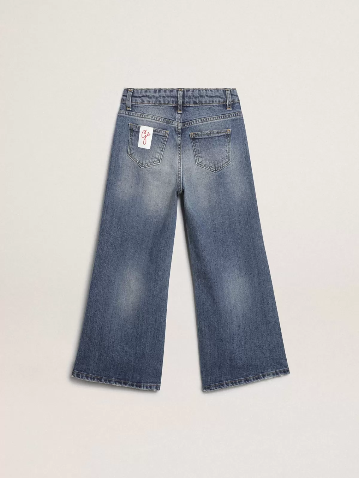 Golden Goose Wide-leg jeans in mid-blue bull denim midblue Cheap