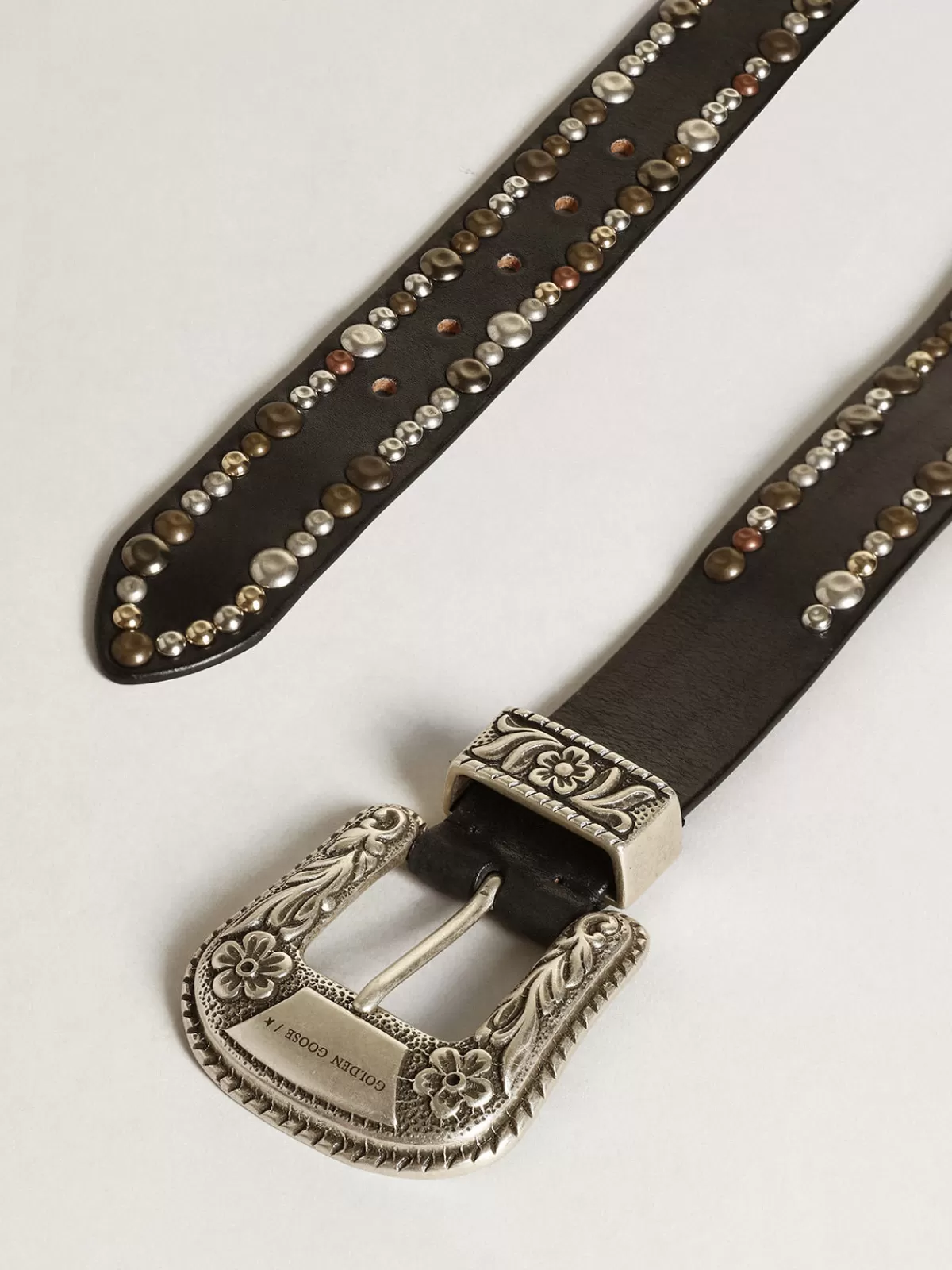 Golden Goose Women's belt in leather with studs black Outlet