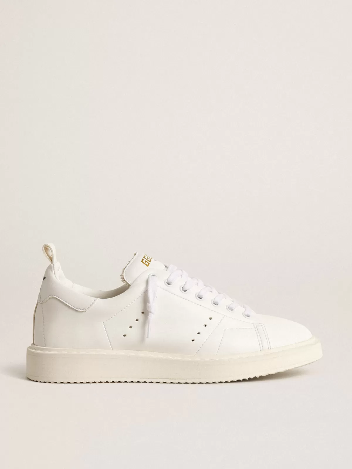 Golden Goose Women’s bio-based Starter with white star and heel tab antiquesilver Clearance